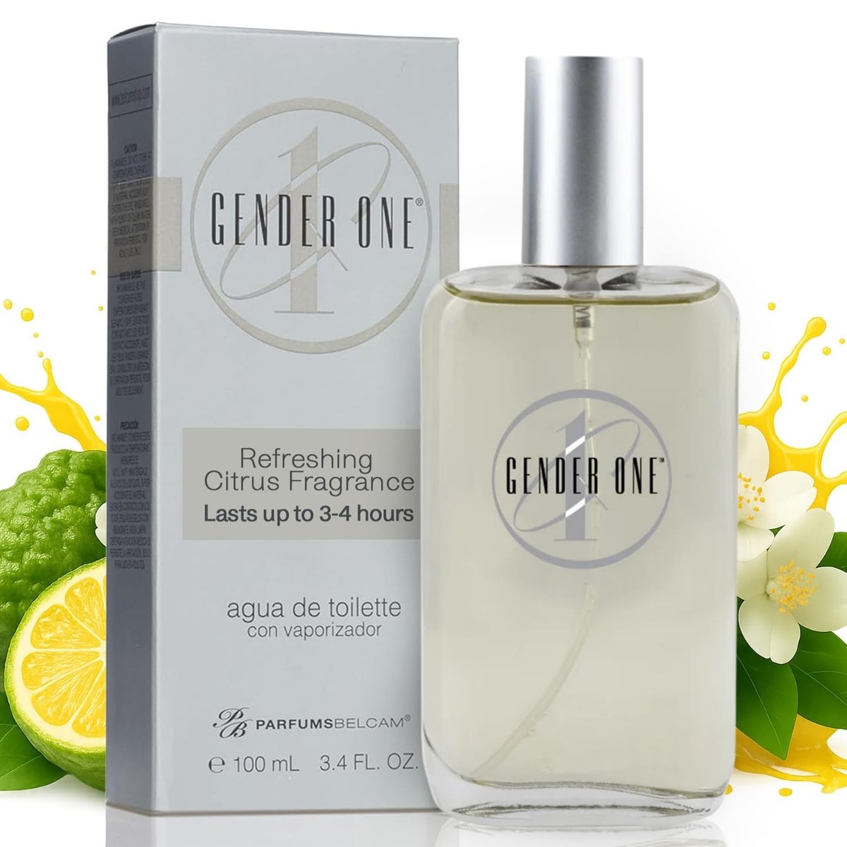 PB ParfumsBelcam Gender One Eau de Toilette – Unisex Duft mit frischer Zitrone, grünem Tee, Bergamotte, Kardamom, Jasmin und Moschus – langanhaltend, 100 ml