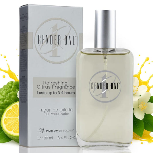 PB ParfumsBelcam Gender One Eau de Toilette – Unisex Duft mit frischer Zitrone, grünem Tee, Bergamotte, Kardamom, Jasmin und Moschus – langanhaltend, 100 ml