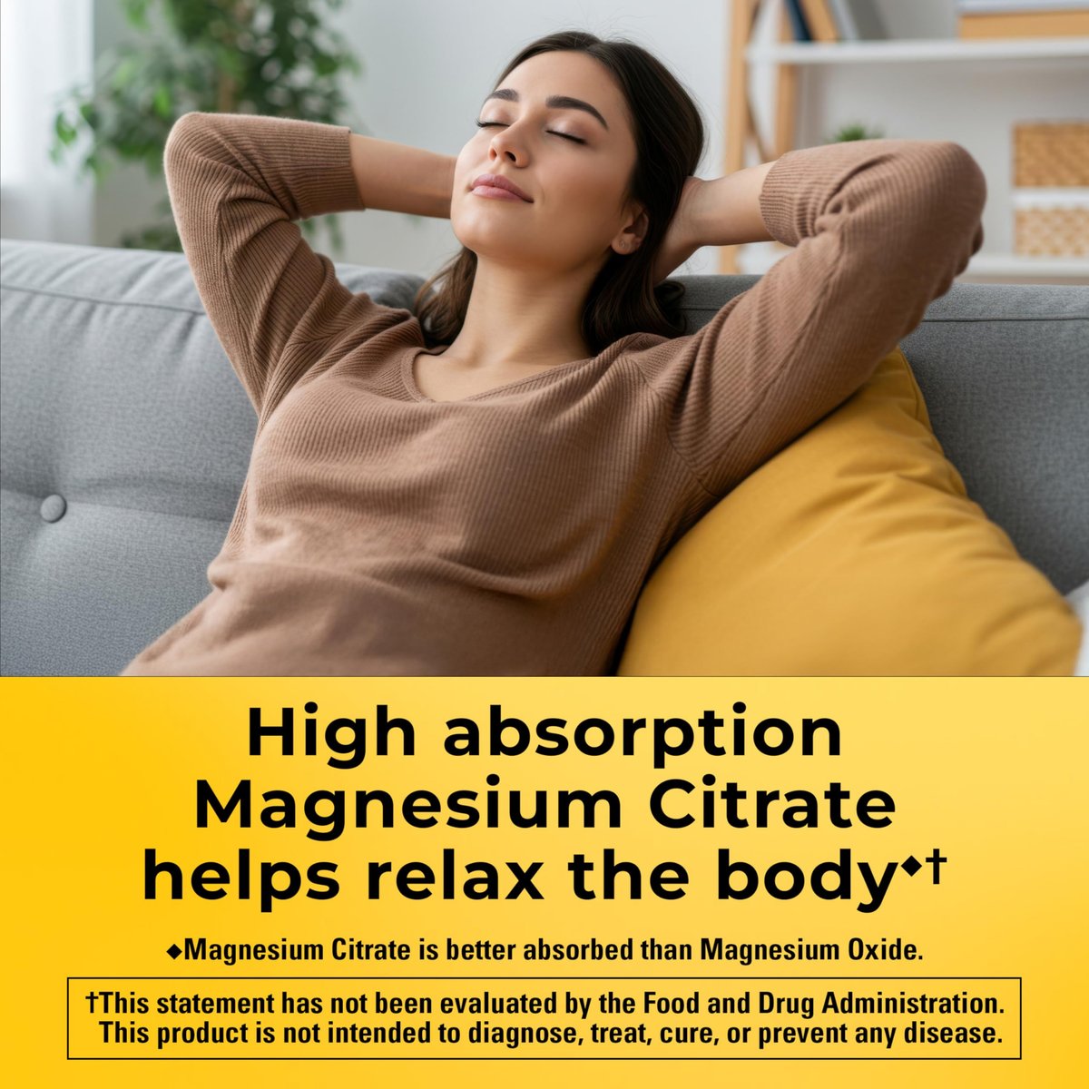 Nature Made Magnesiumcitrat 250 mg pro Portion – Magnesiumpräparat für Männer und Frauen – Unterstützung für Muskeln, Nerven, Knochen und Herz – 120 Weichkapseln, 60-Tage-Versorgung