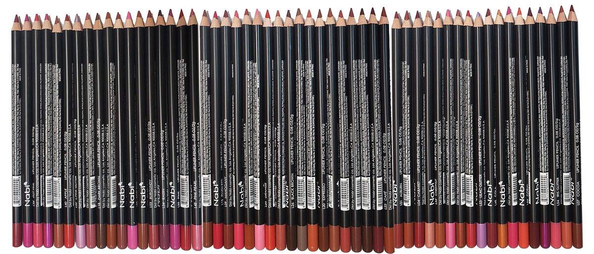 Nabi Lip Liner Pencil Set – 54 Stück Lippenkonturenstifte für Frauen | Langanhaltende Lippenliner in verschiedenen Farben | Professionelle Qualität