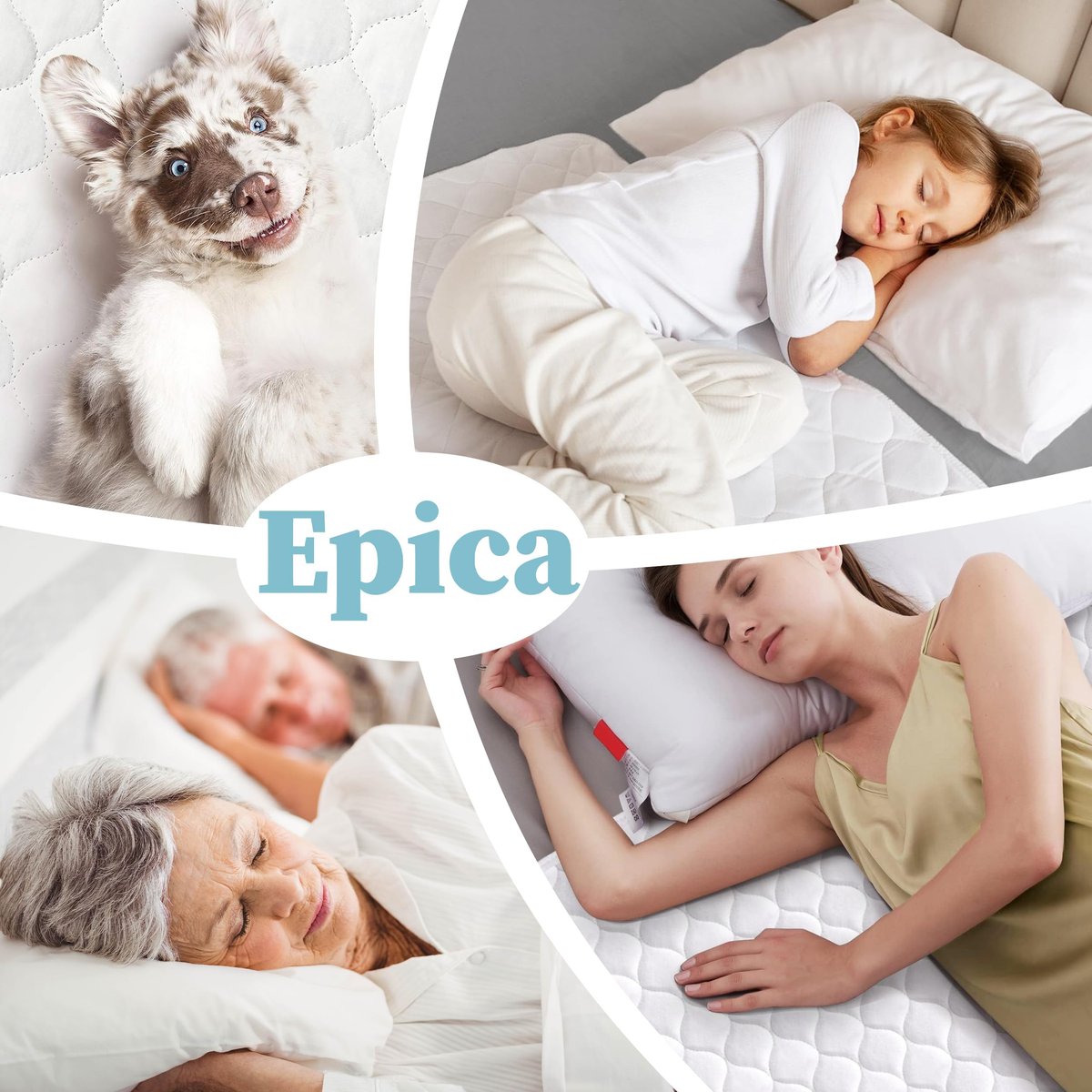 Epica Premium Ultra Plus Wasserdichte Matratzenauflage Bettunterlage, gesteppt, wasserdicht und waschbar, 34" x 52" für Kinder oder Erwachsene mit Inkontinenz, Packung mit 1