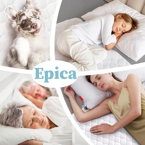 Epica Premium Ultra Plus Wasserdichte Matratzenauflage Bettunterlage, gesteppt, wasserdicht und waschbar, 34" x 52" für Kinder oder Erwachsene mit Inkontinenz, Packung mit 1