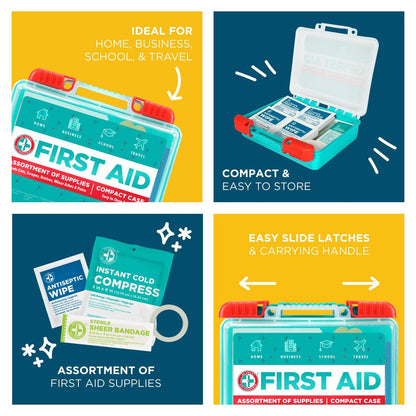 Be Smart Get Prepared 85-teiliges Erste-Hilfe-Set: Reinigen, Behandeln, Schützen – für Zuhause, Büro, Auto, Reisen, Outdoor & Notfälle