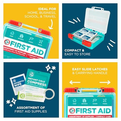 Be Smart Get Prepared 85-teiliges Erste-Hilfe-Set: Reinigen, Behandeln, Schützen – für Zuhause, Büro, Auto, Reisen, Outdoor & Notfälle