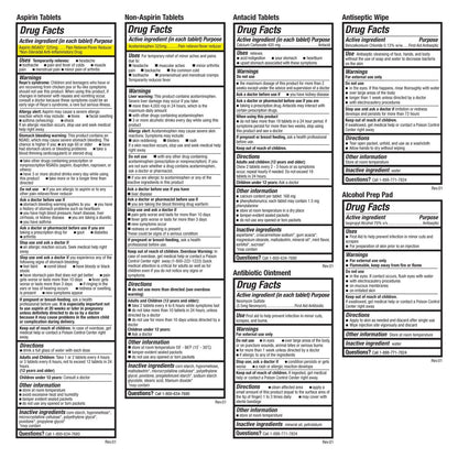 Be Smart Get Prepared 180-teiliges Erste-Hilfe-Set: Reinigen, Behandeln, Schützen bei kleinen Schnitten und Schürfwunden. Für Zuhause, Büro, Auto, Schule, Geschäft, Reisen, Notfälle, Überleben, Jagd, Outdoor, Camping & Sport, FSA HSA