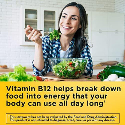 Nature Made Vitamin B12 500 mcg – 100 Tabletten, Nahrungsergänzungsmittel zur Unterstützung des Energiestoffwechsels