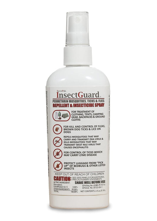 InsectGuard Permethrin Insektenschutz & Insektizid Spray – Mücken, Zecken & Fliegen (177 ml)