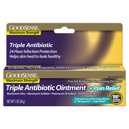 GoodSense Maximum Strength Triple Antibiotika Salbe mit Schmerzlinderung - 28 g