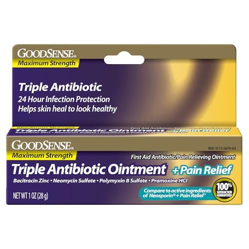 GoodSense Maximum Strength Triple Antibiotika Salbe mit Schmerzlinderung - 28 g