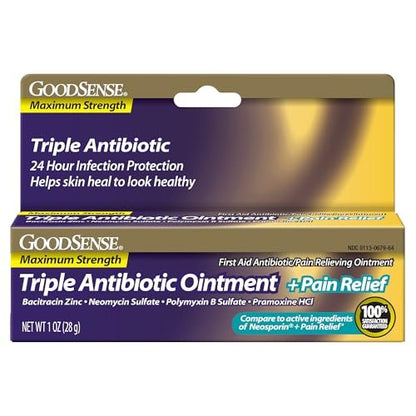 GoodSense Maximum Strength Triple Antibiotika Salbe mit Schmerzlinderung - 28 g