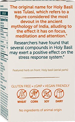 Himalaya Heiliges Basilikum – Pflanzliche Unterstützung für die Nebennieren bei Stress, Cortisol-Reduktion, Entspannung, Energie und gelegentlicher Schlaflosigkeit – Vegan, ohne Gentechnik, glutenfrei, 720 mg, 60 Kapseln