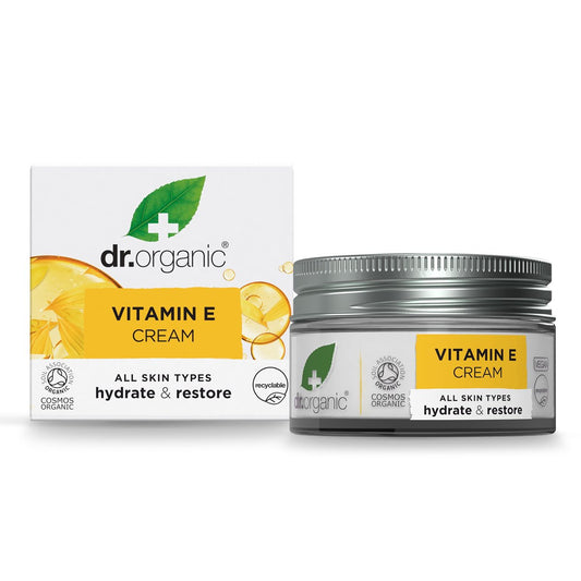Dr. Organic Vitamin E Feuchtigkeitscreme | Tiefenhydratation & Wiederherstellung des natürlichen Gleichgewichts, 50 ml