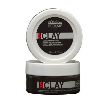 L'Oréal Professionnel Paris Styling Clay For Men – Starker Halt, Textur und mattes Finish für alle Haartypen