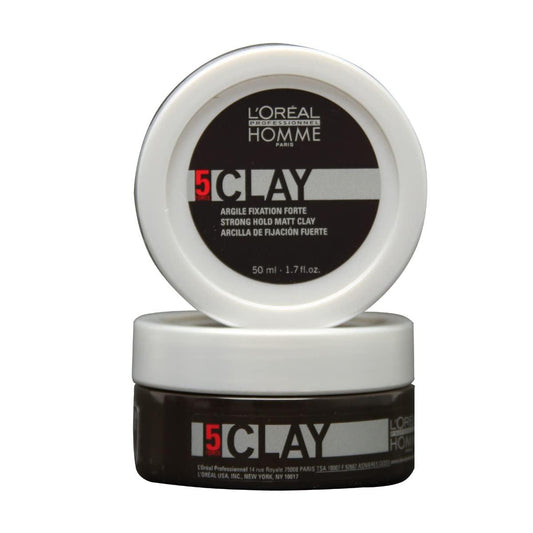 L'Oréal Professionnel Paris Styling Clay For Men – Starker Halt, Textur und mattes Finish für alle Haartypen