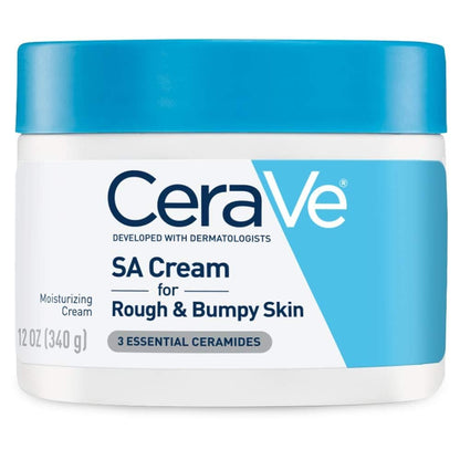 CeraVe Feuchtigkeitscreme mit Salicylsäure, Peeling-Körpercreme mit Milch- und Hyaluronsäure, Niacinamid und Ceramiden, Duftstofffrei & Allergiegetestet, 340 g