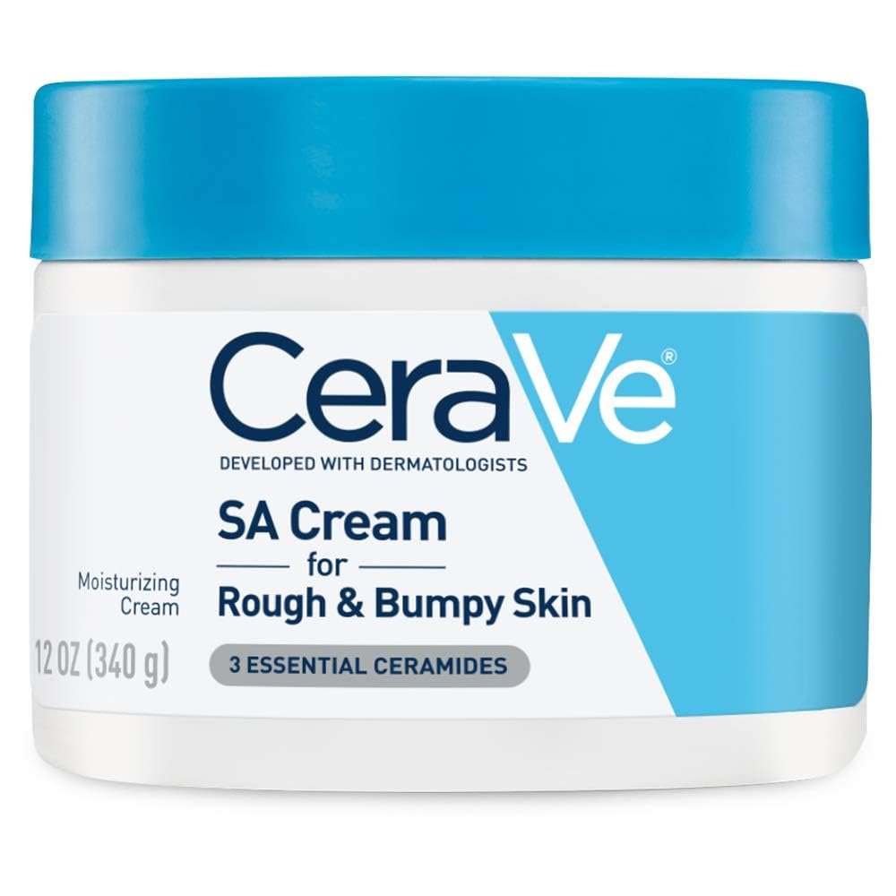 CeraVe Feuchtigkeitscreme mit Salicylsäure, Peeling-Körpercreme mit Milch- und Hyaluronsäure, Niacinamid und Ceramiden, Duftstofffrei & Allergiegetestet, 340 g