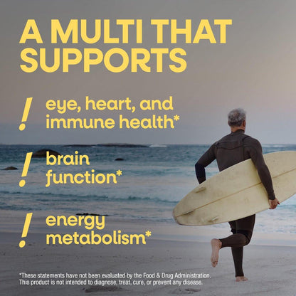 Nature's Way Alive! Multivitamin Gummies für Männer ab 50 – tägliche, kaubare Multivitamine mit B-Vitaminen, Vitamin D3 & Zink – unterstützt Herz, Augen und Energiestoffwechsel – Fruchtgeschmack, 60 Gummibärchen
