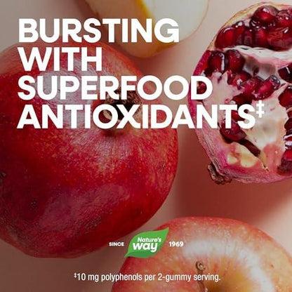 Nature's Way Alive! Multivitamin Gummies für Männer ab 50 – tägliche, kaubare Multivitamine mit B-Vitaminen, Vitamin D3 & Zink – unterstützt Herz, Augen und Energiestoffwechsel – Fruchtgeschmack, 60 Gummibärchen