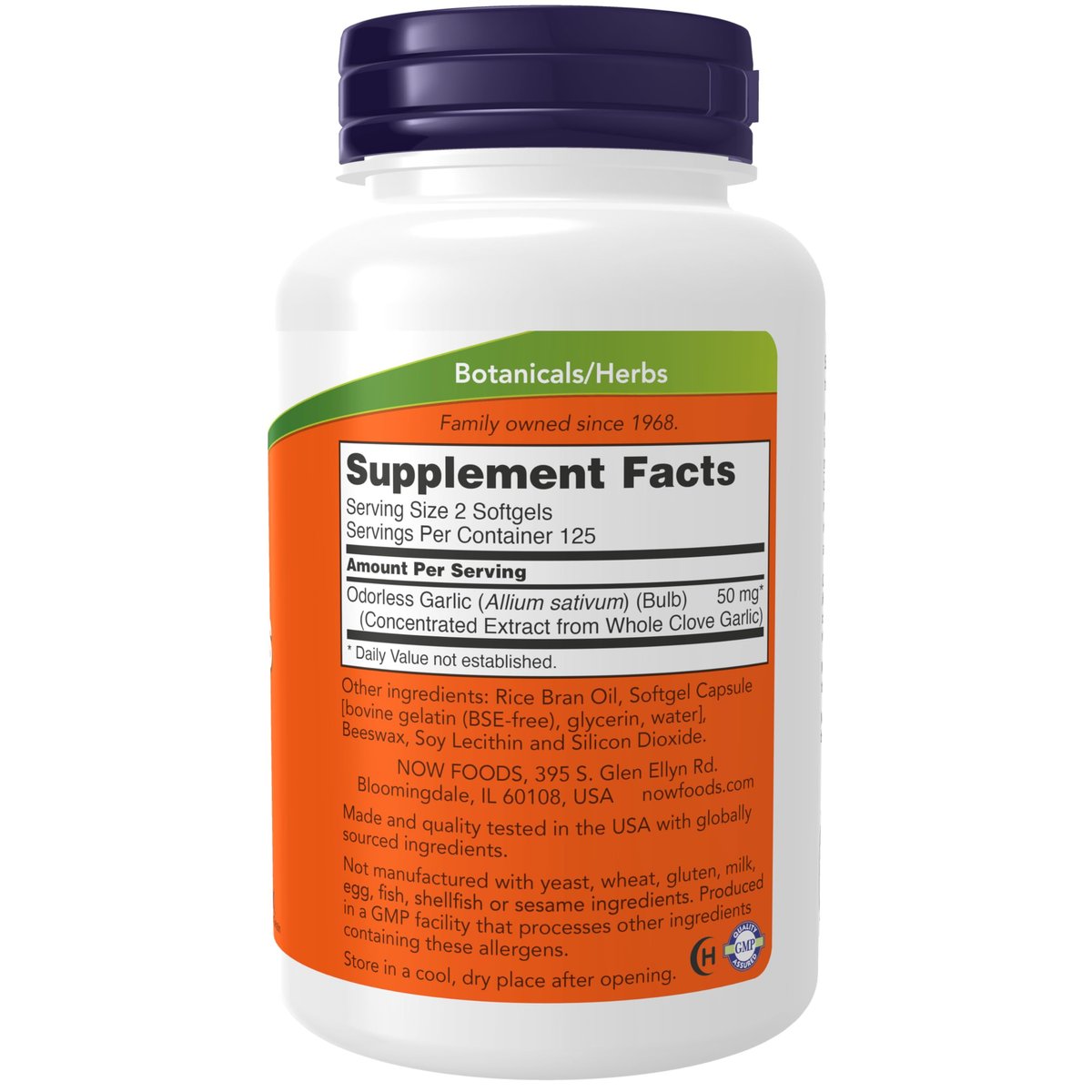 NOW Foods Knoblauch 250 Weichkapseln – Geruchloser konzentrierter Extrakt aus Allium sativum
