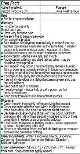 Dr Song 2,5 % Benzoylperoxid Akne Gel Behandlungslotion (240 ml)