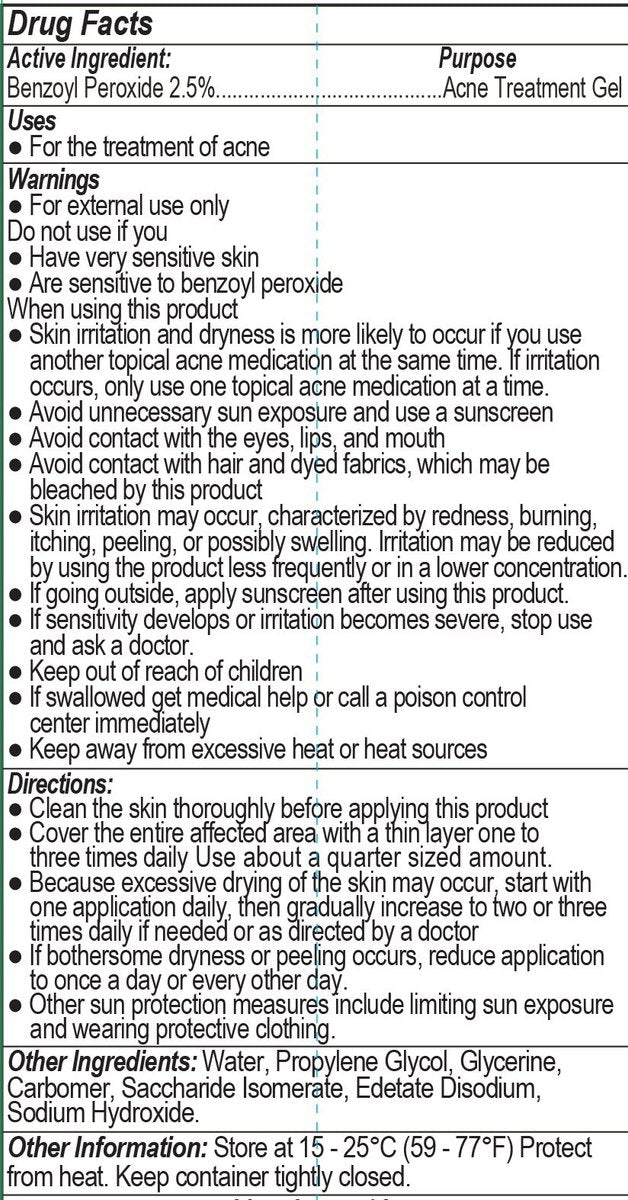 Dr Song 2,5 % Benzoylperoxid Akne Gel Behandlungslotion (240 ml)