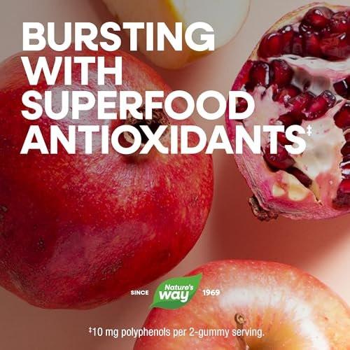 Nature's Way Alive! Multivitamin-Gummis für Männer – Tägliches Gummivitamin für Männer, unterstützt den zellulären Energiestoffwechsel, die Immunität und die Muskelfunktion mit Vitamin A, C, D3, Zink – vegetarisch, 60 Stück