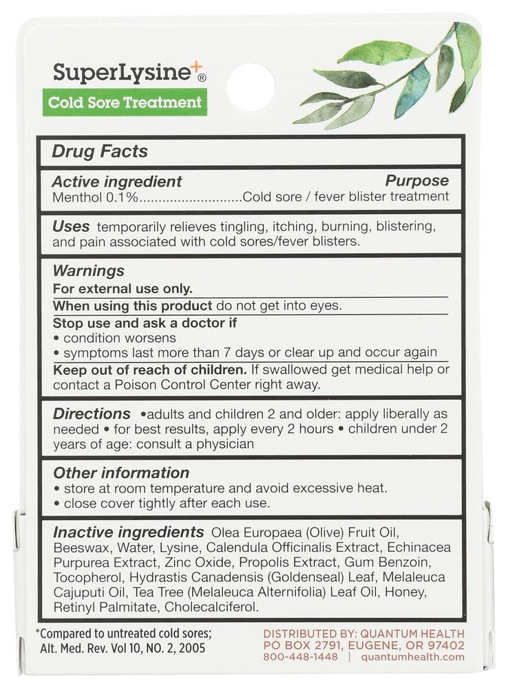Quantum Health Super Lysine + Creme (1x 7 g) – Lippencreme mit L-Lysin