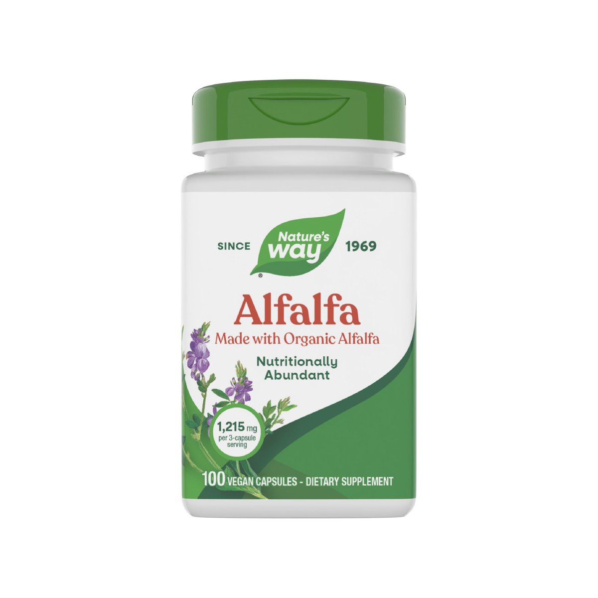 Nature's Way Premium Formula Bio-Alfalfa Jungpflanze, 1.215 mg pro Portion, 100 Kapseln