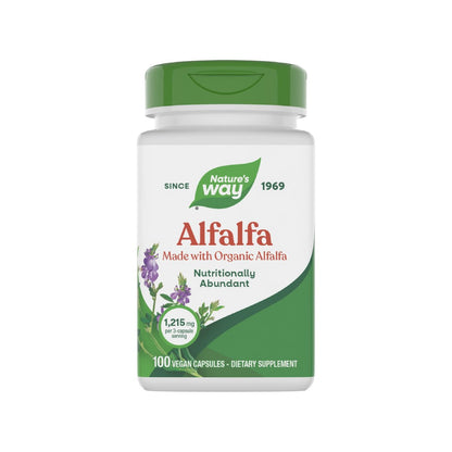 Nature's Way Premium Formula Bio-Alfalfa Jungpflanze, 1.215 mg pro Portion, 100 Kapseln