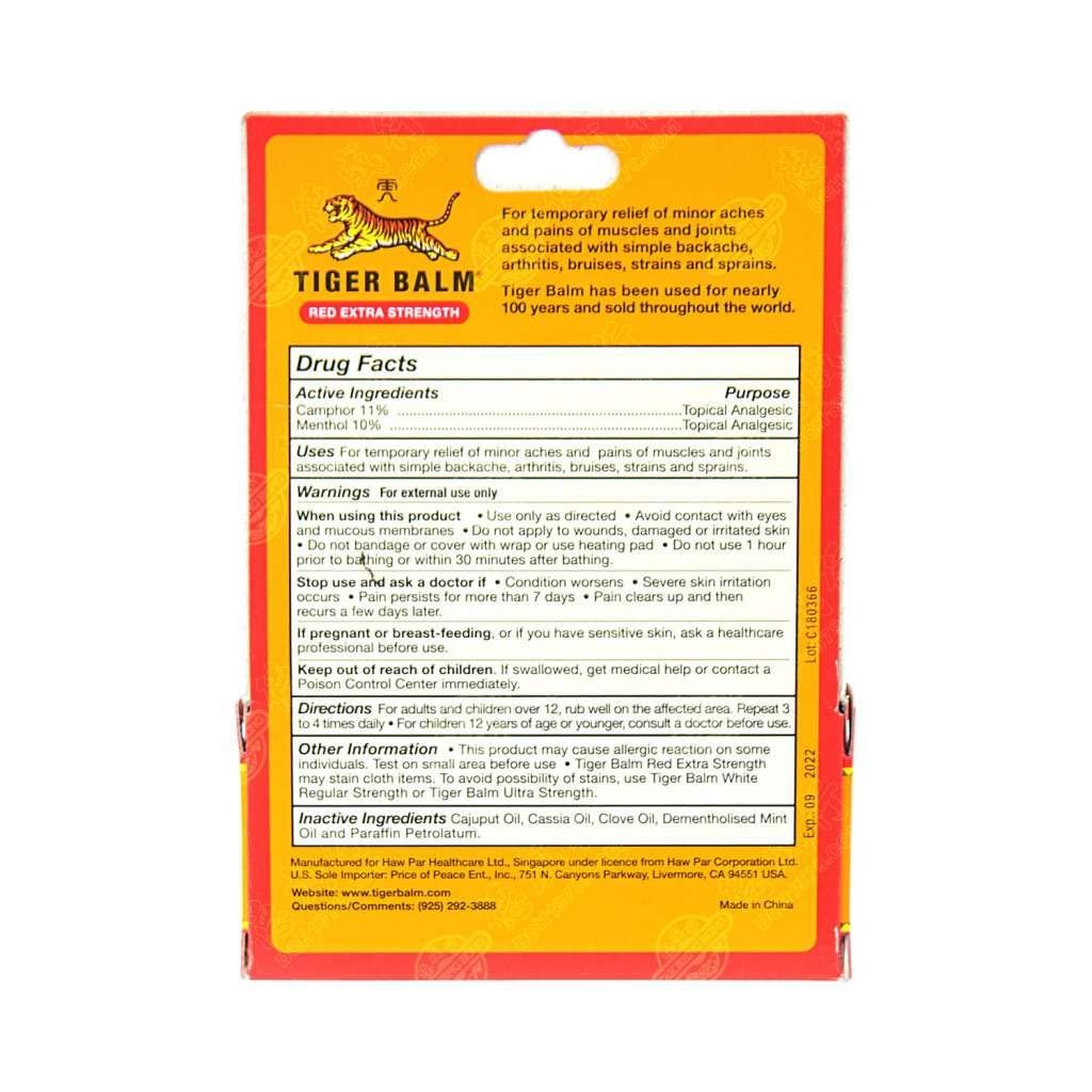 Tiger Balm X-Stark Rot 18 g – Hochwirksame Salbe für Muskel- und Gelenkschmerzen