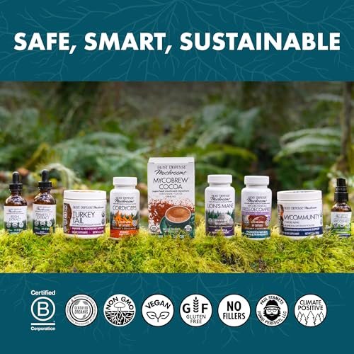 Host Defense Reishi Kapseln – Herz- und Immununterstützung, Vitalität und Wohlbefinden – 30 Kapseln (15 Portionen)