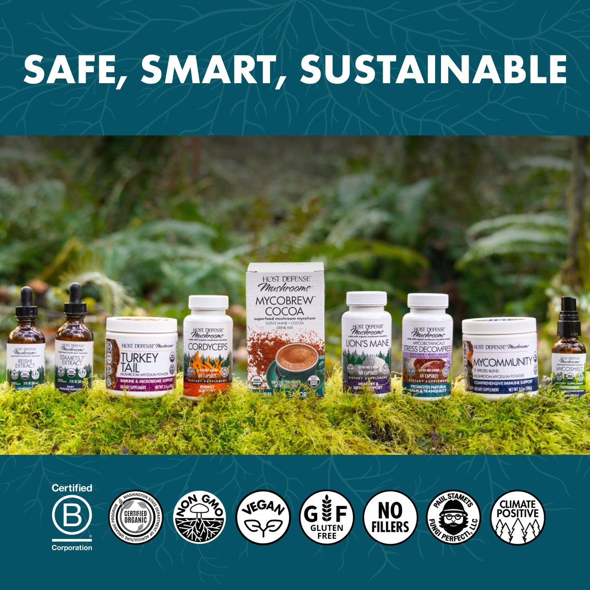 Host Defense Reishi Kapseln – Herz- und Immununterstützung, Vitalität und Wohlbefinden – 30 Kapseln (15 Portionen)