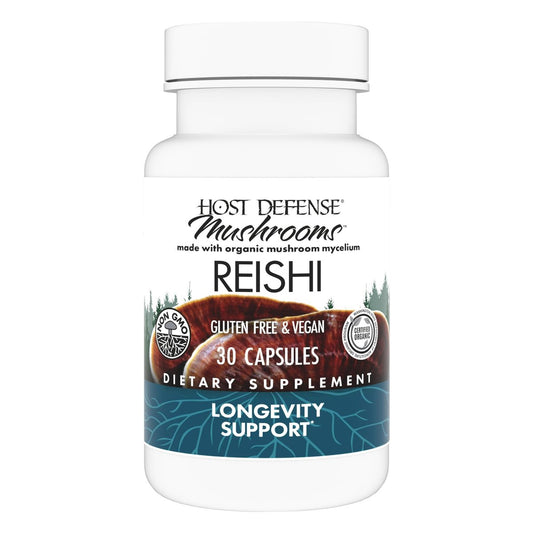 Host Defense Reishi Kapseln – Herz- und Immununterstützung, Vitalität und Wohlbefinden – 30 Kapseln (15 Portionen)