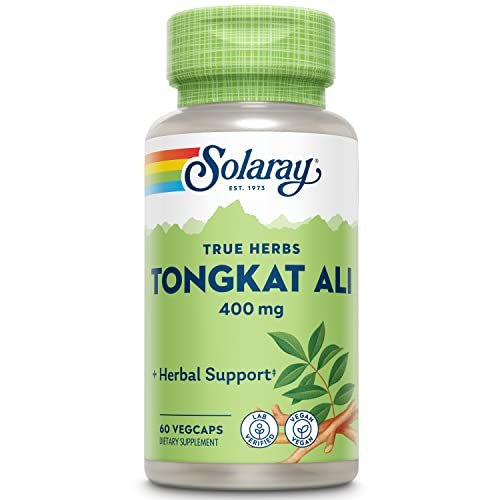SOLARAY Tongkat Ali 400 mg – Longjack für Männer – Pflanzliche Unterstützung für Männergesundheit und Vitalität – Vegan, Nicht-GVO, Laborgeprüft – 60 Portionen, 60 VegCaps