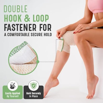 GT Premium Elastische Binde (6 Zoll, 2er-Pack) – Haken- und Schlaufenverschlüsse an beiden Enden – Latexfrei, hypoallergene Kompressionsbinde – Wiederverwendbare Bandagen für Taille, Beine, Ellbogen und Knie