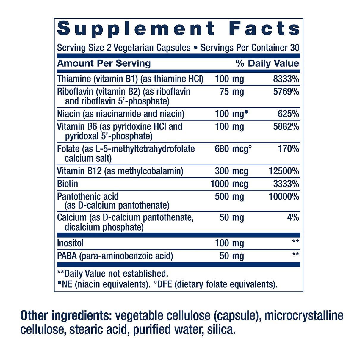 Life Extension BioActive Complete B-Komplex – Unterstützung für Herz, Gehirn & Nerven, gesunde Energie & Stoffwechsel, 60 vegane Kapseln