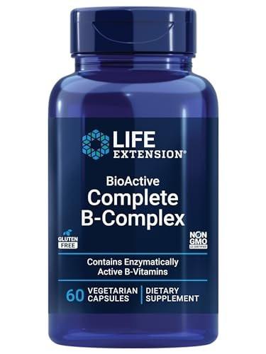 Life Extension BioActive Complete B-Komplex – Unterstützung für Herz, Gehirn & Nerven, gesunde Energie & Stoffwechsel, 60 vegane Kapseln
