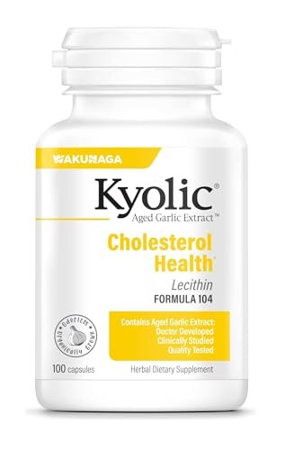 Kyolic Gealter Knoblauch Extrakt Formel 104, Cholesterin Gesundheit*, 100 Kapseln