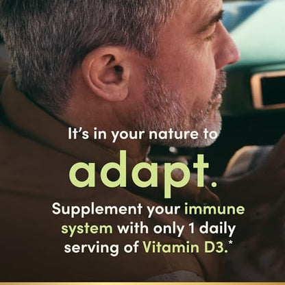 Nature's Bounty Vitamin D3 5000 IE Weichkapseln zur schnellen Freisetzung – Unterstützt das Immunsystem, 240 Stück