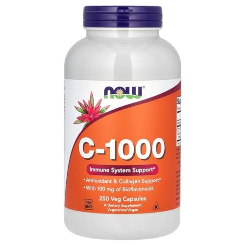 Now Foods C 1000, 250 Kapseln - Hochdosiertes Vitamin C zur Immununterstützung