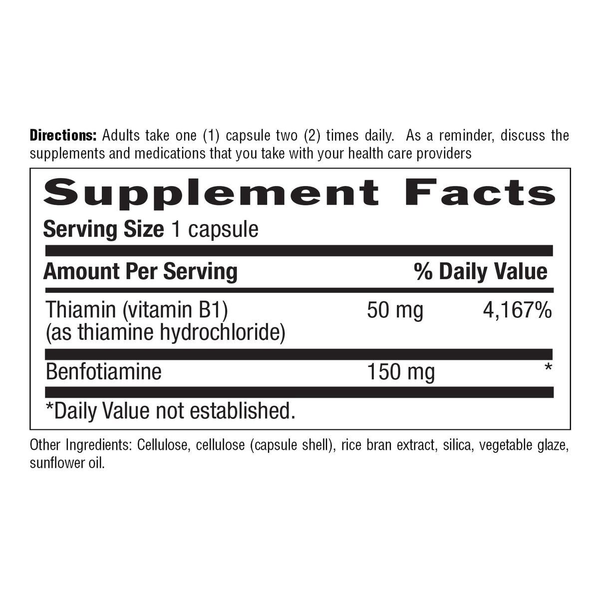 Country Life Benfotiamin mit Thiamin, Nervengesundheit Unterstützung, 150 mg, 60 vegane Kapseln, zertifiziert glutenfrei, zertifiziert vegan