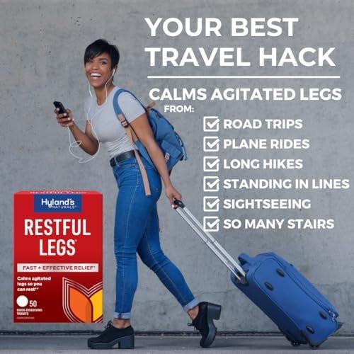 Hyland's Restful Legs Tabletten – Natürliche Linderung bei Kribbeln, Krabbeln, Zucken und unruhigen Beinen – 50 schnell lösliche Tabletten