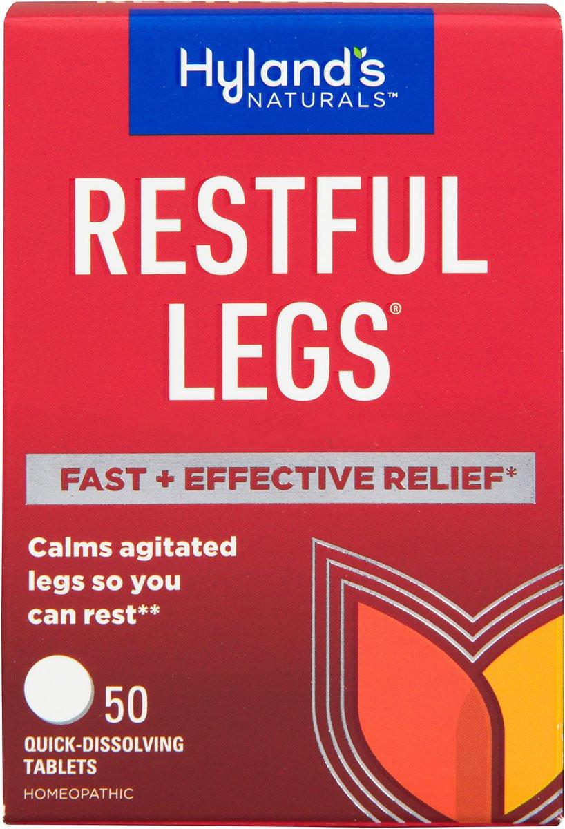 Hyland's Restful Legs Tabletten – Natürliche Linderung bei Kribbeln, Krabbeln, Zucken und unruhigen Beinen – 50 schnell lösliche Tabletten