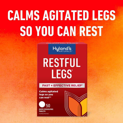 Hyland's Restful Legs Tabletten – Natürliche Linderung bei Kribbeln, Krabbeln, Zucken und unruhigen Beinen – 50 schnell lösliche Tabletten