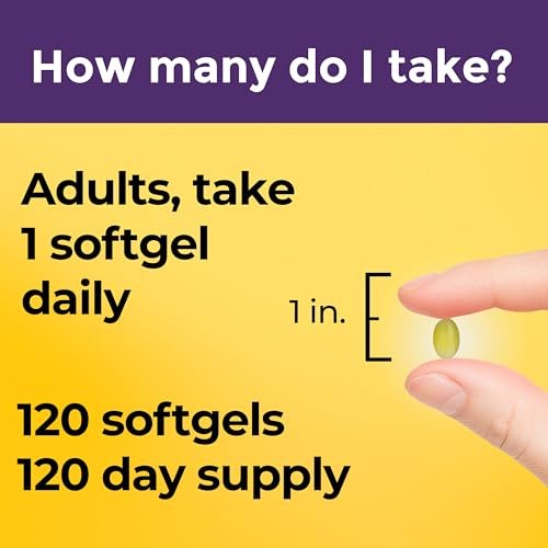 Nature Made Maximum Strength Biotin 5000 mcg Weichkapseln – Biotin für Haare, Haut und Nägel, Nahrungsergänzungsmittel, 120 Stück
