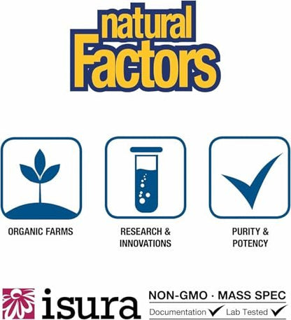 Natural Factors, Mikronisiertes L-Glutamin Getränkepulver 5000 mg, Unterstützt Muskeln und Immunfunktion, 283 g