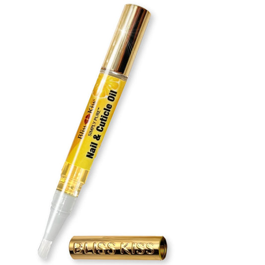 Bliss Kiss Nagelöl-Cuticle-Pen mit Vitamin E & Jojoba – Nagelhärter & Nagelwachstumsserum für brüchige, splitternde, dünne Nägel (1 Crisp Duft, 0,06 Fl Oz)