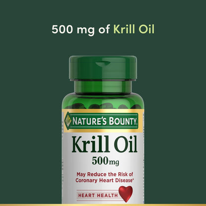 Nature's Bounty Krillöl 500mg, 30 Kapseln – Herzgesundheit & Nahrungsergänzung