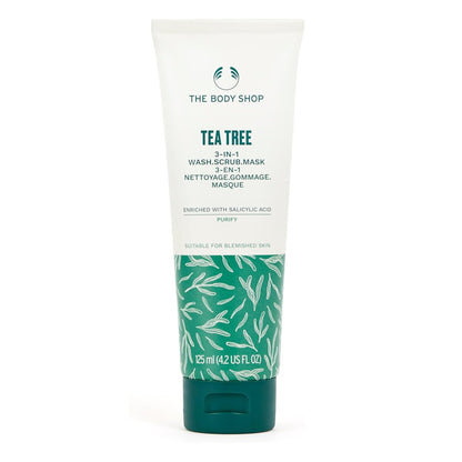 The Body Shop Tea Tree Gesichts-Peeling – Reinigend und klärend für unreine Haut – 125 ml