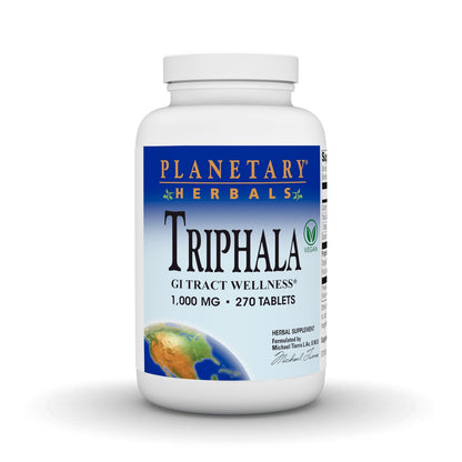 Planetary Herbals Triphala 1000 mg – 270 Tabletten – Ayurvedische Kräutermischung für Verdauung und Reinigung